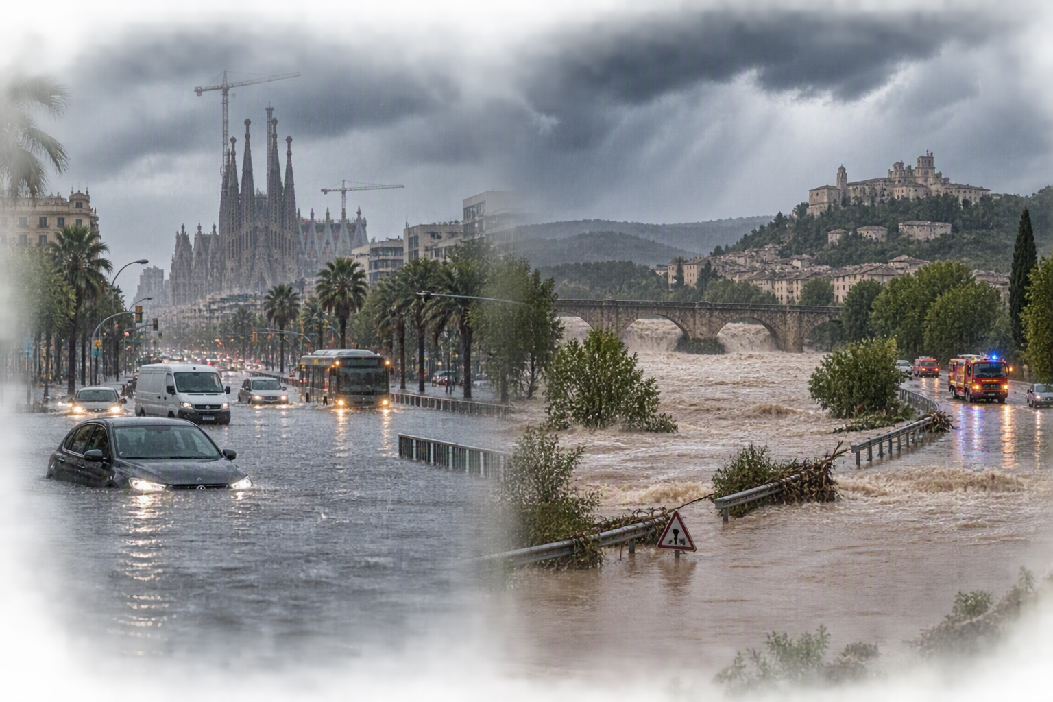 Maltempo Francia e Spagna